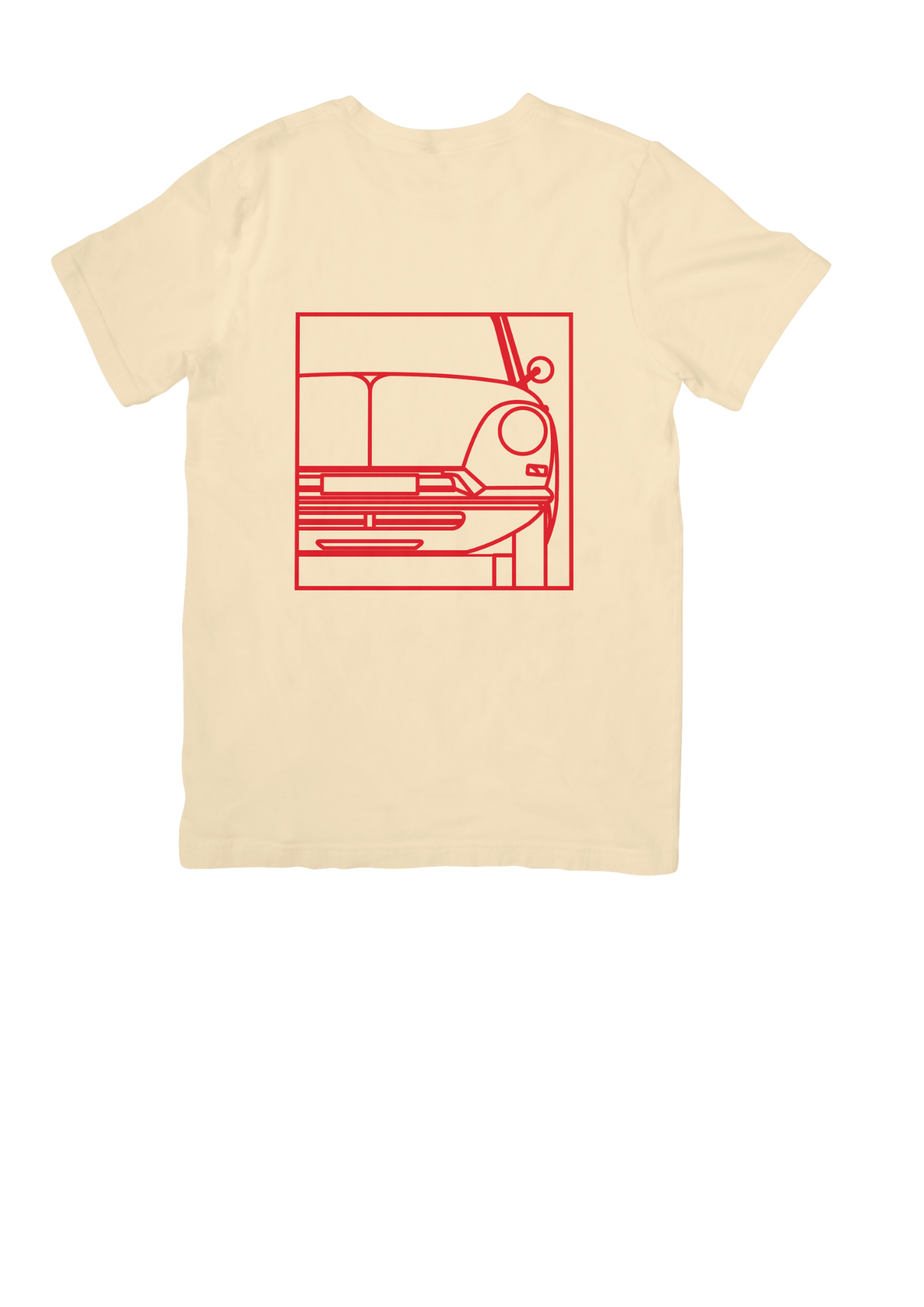 Natural colour Cotton T-Shirt with DS (Series 1) Line Drawing