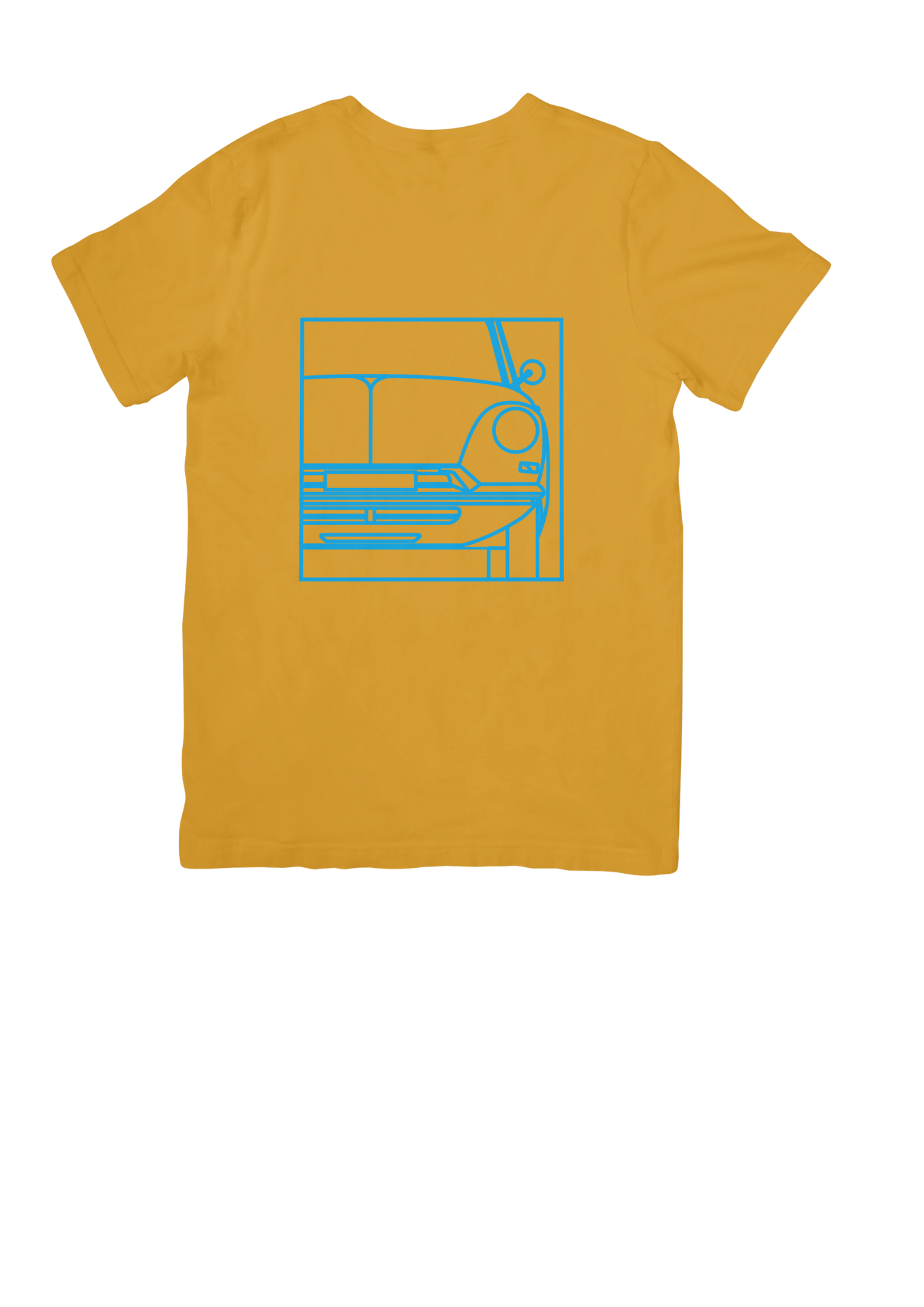 Mustard Cotton T-Shirt with DS (Series 1)Line Drawing