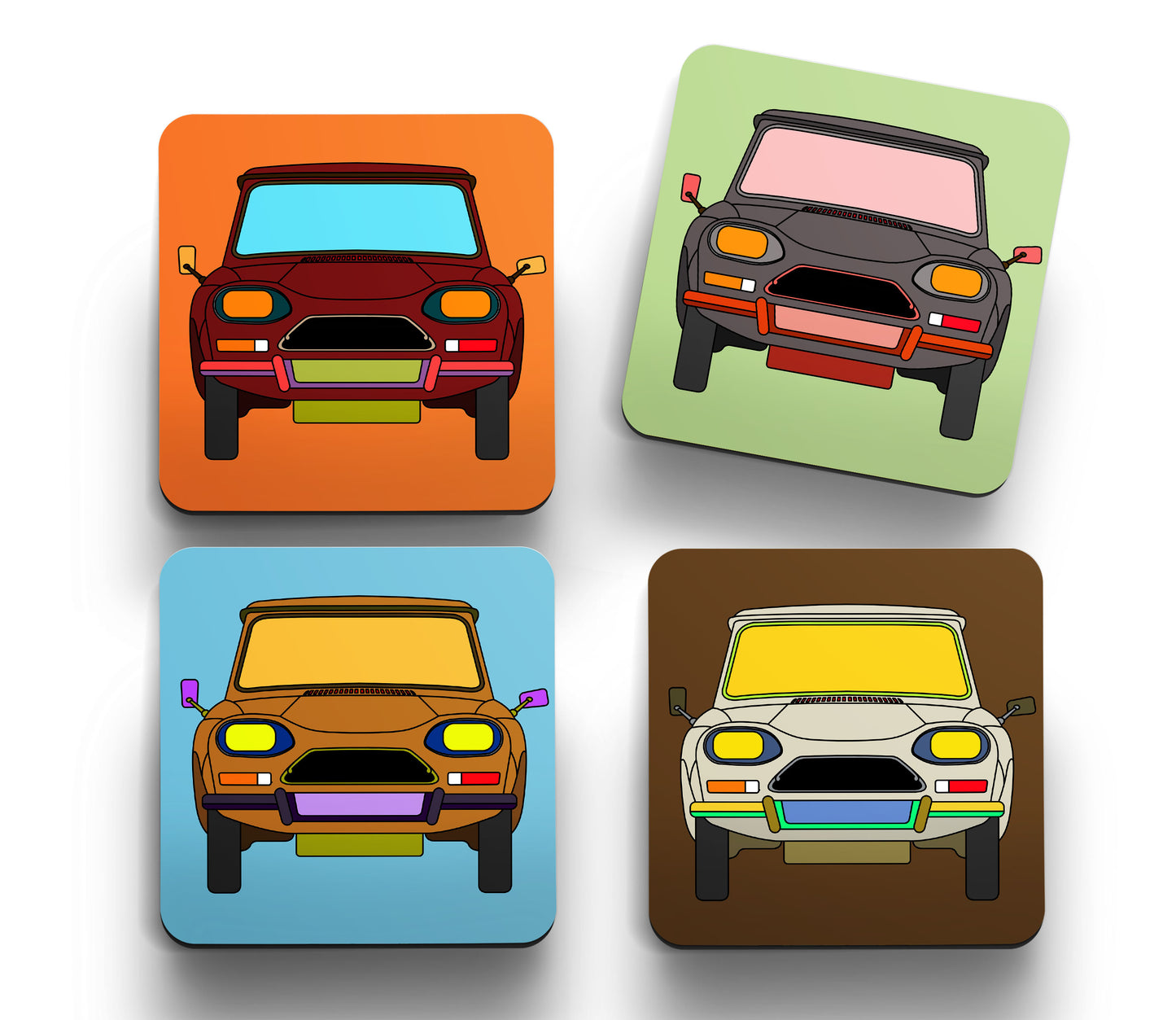 Ami 8 'Retro' Coasters