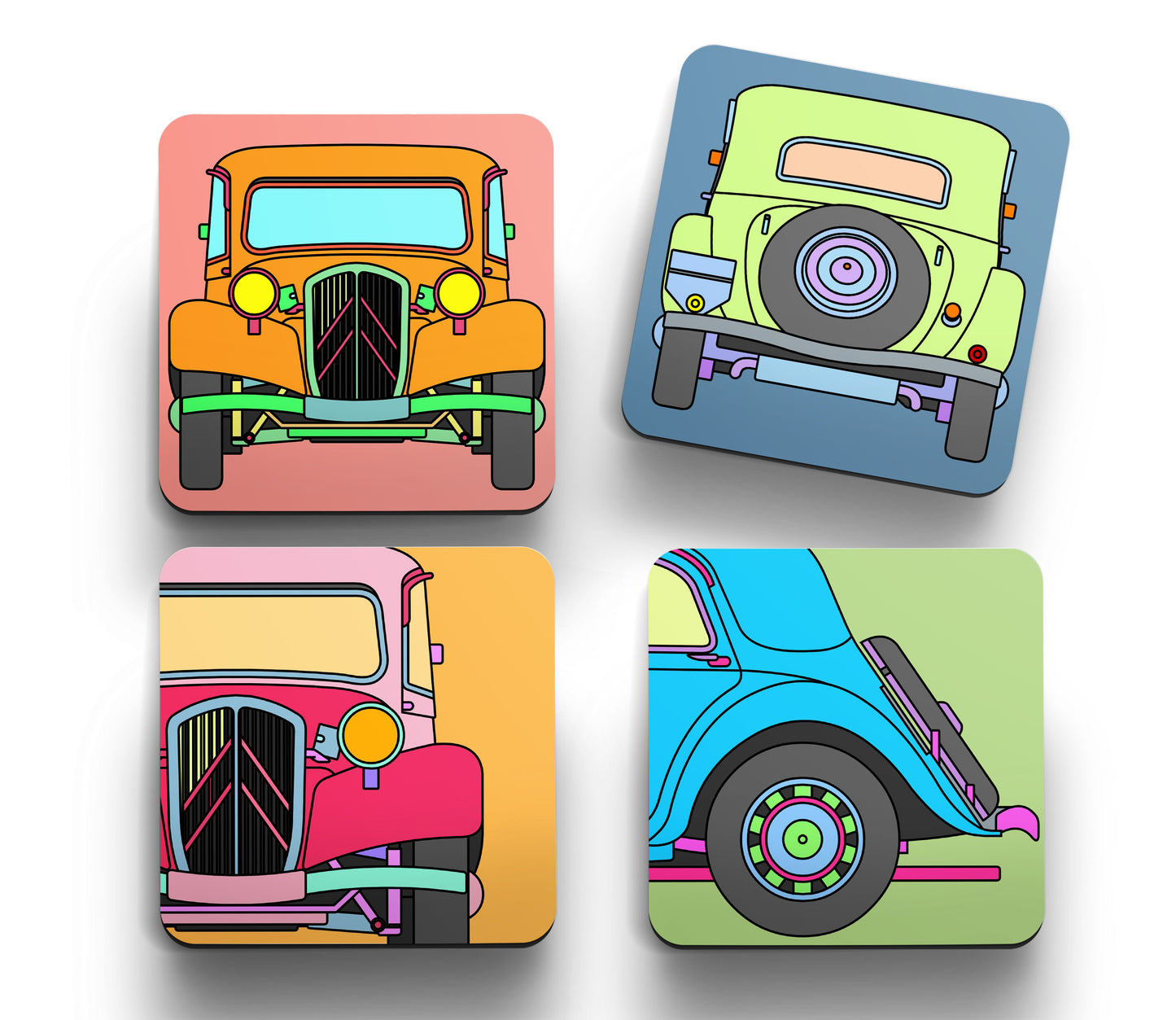 Traction 'Retro' Coasters