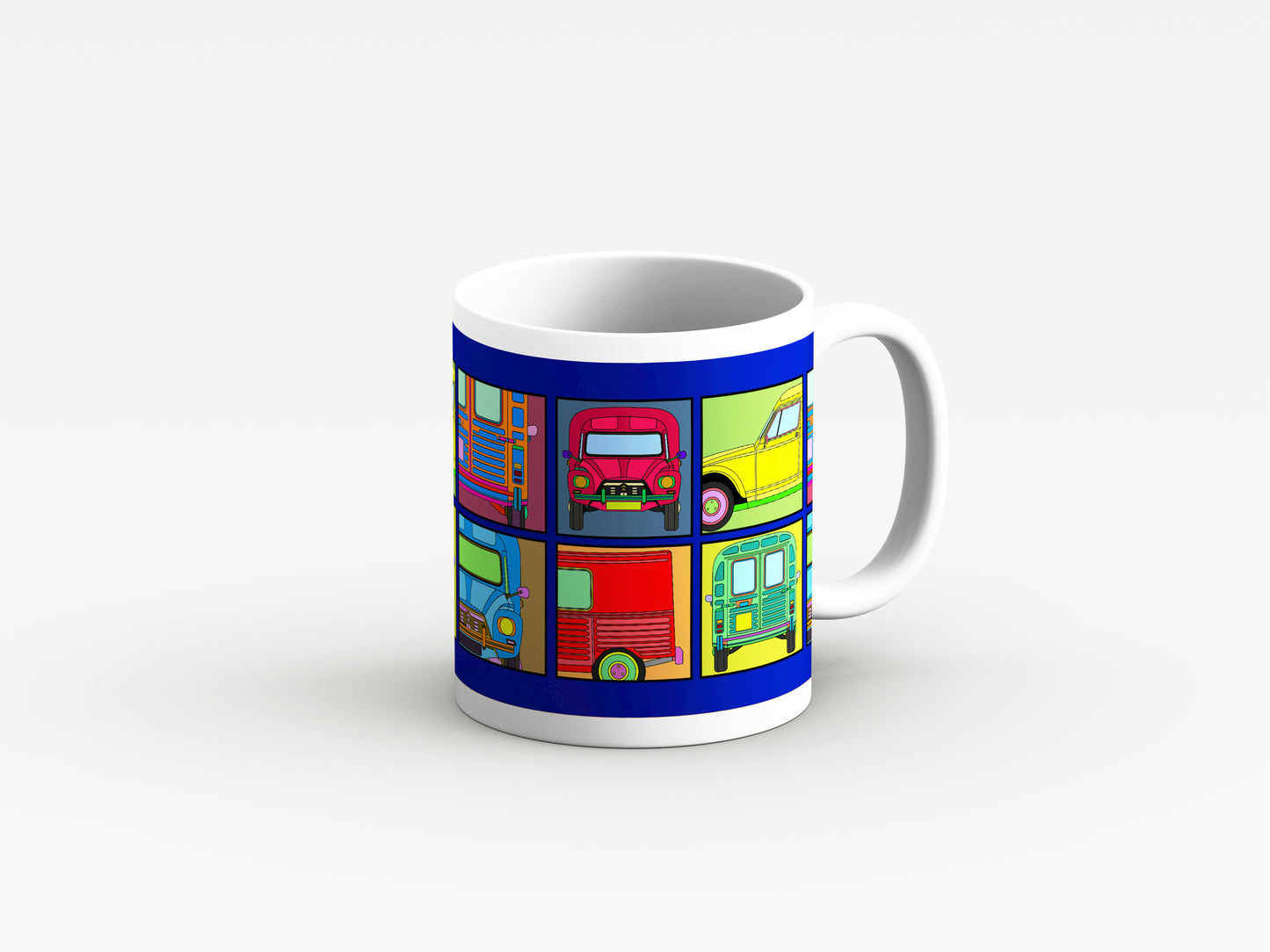 Acadiane Mug 'Blue Retro' Design