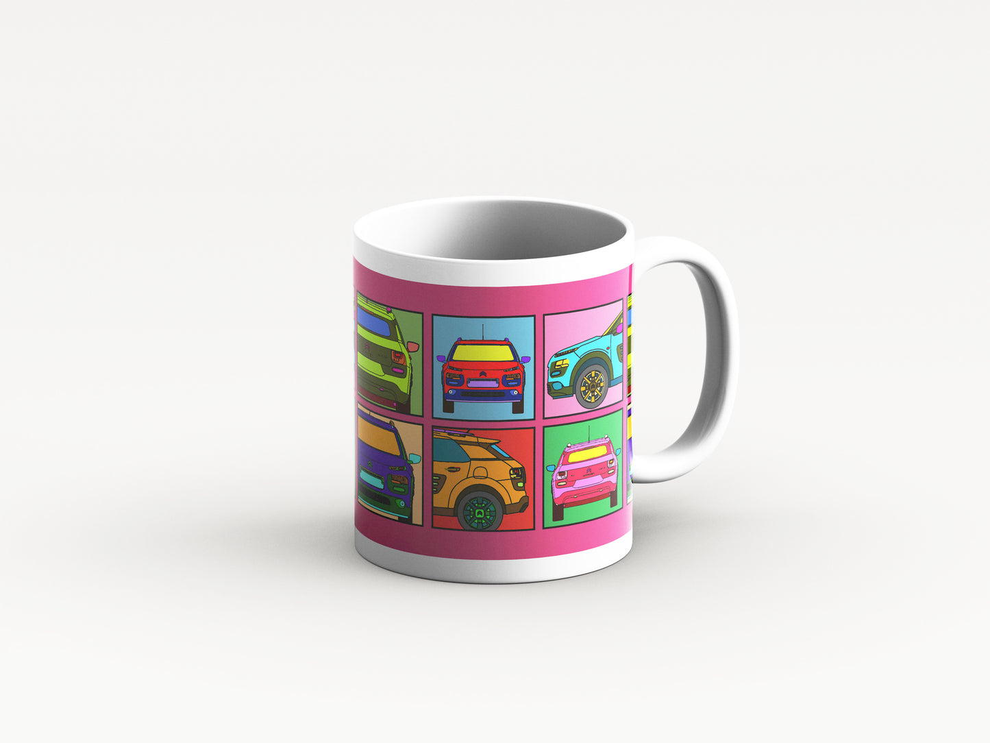 Cactus Mug 'Pink Retro' Design