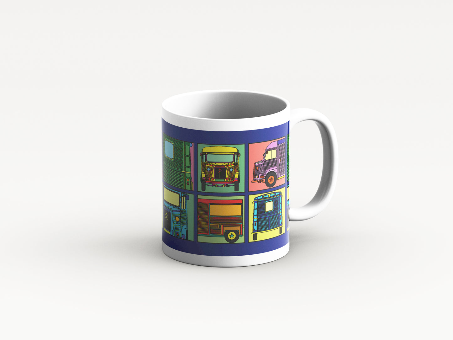 H Van Mug 'Blue Retro' Design