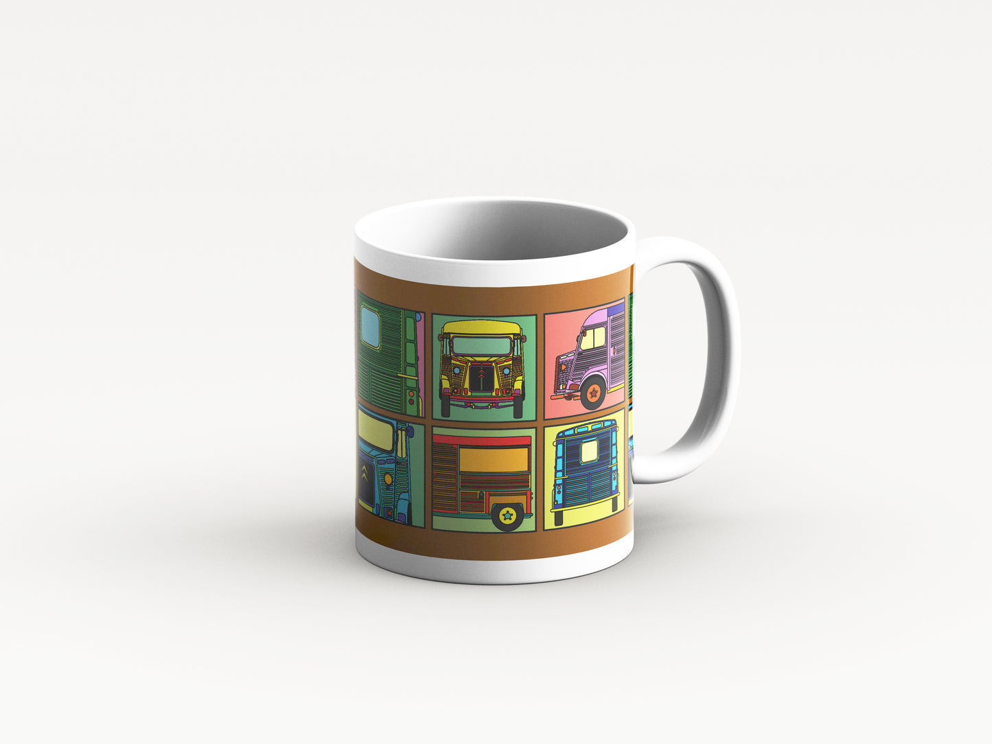 H Van Mug 'Brown Retro' Design