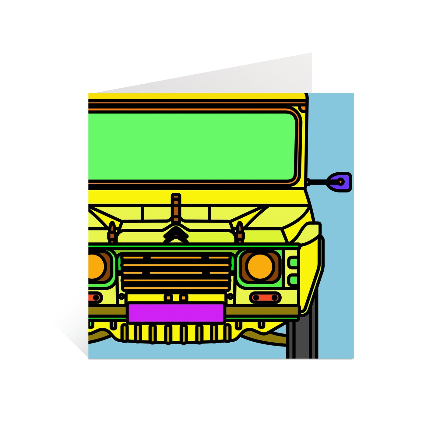 Retro Mehari Greeting Card