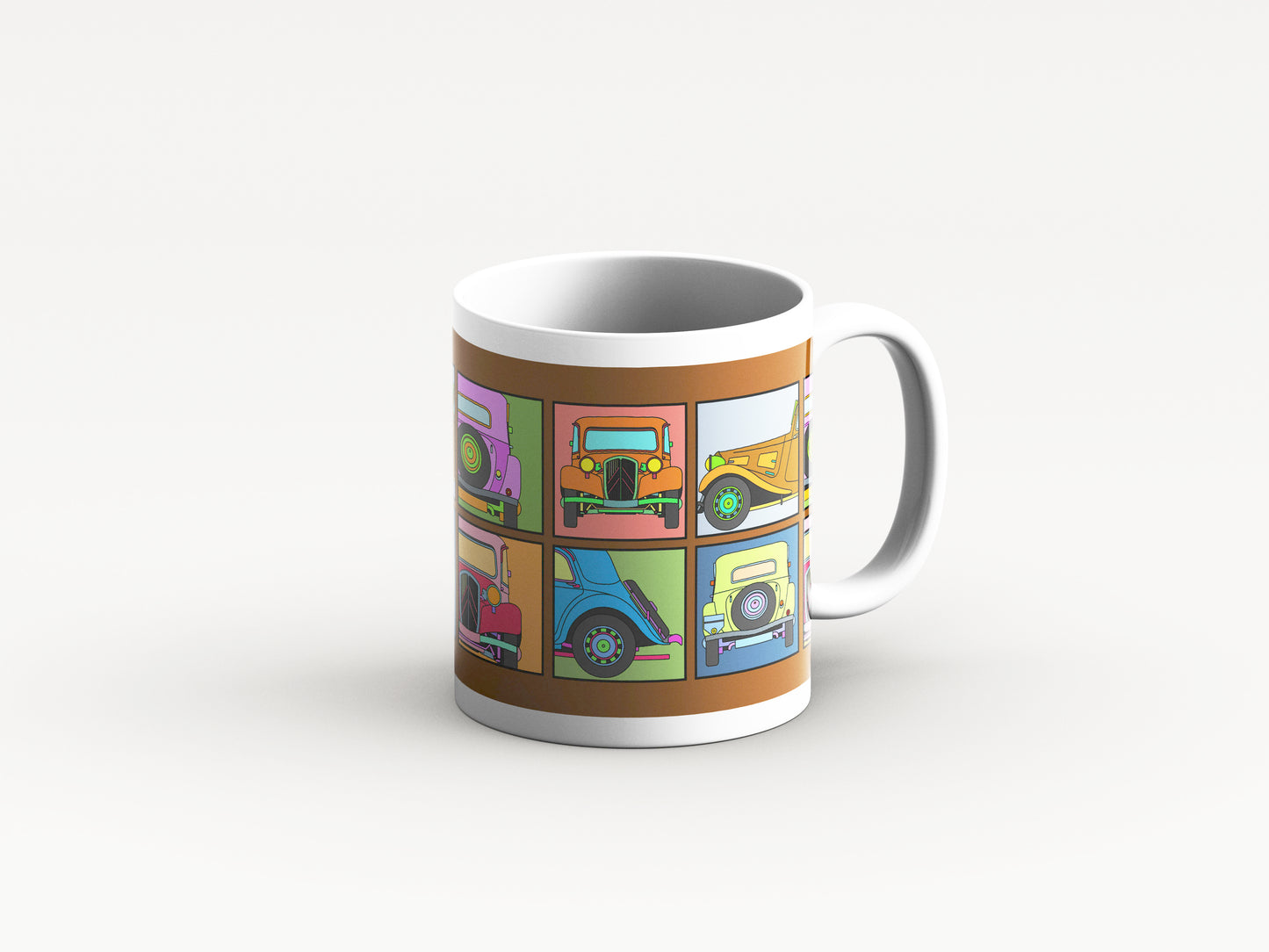 Traction Mug 'Brown Retro' Design