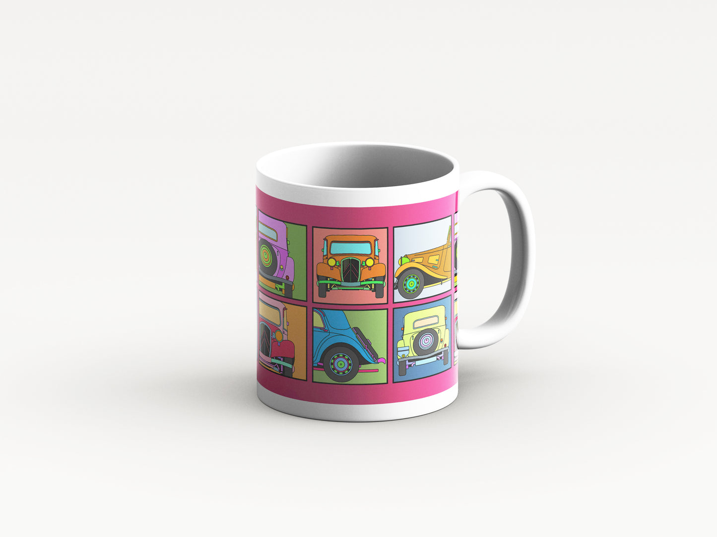 Traction Mug 'Pink Retro' Design
