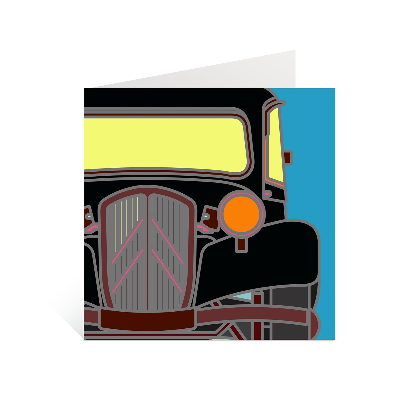 Retro Traction Greeting Card