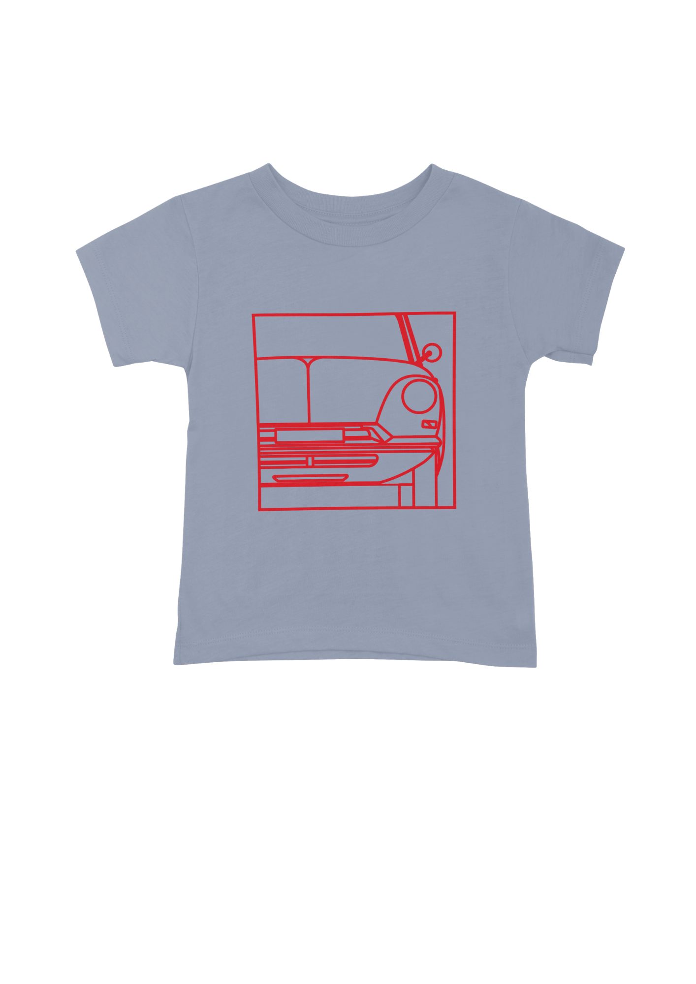 Children's Light Blue Cotton T-Shirt with DS Series 1 Line Drawing