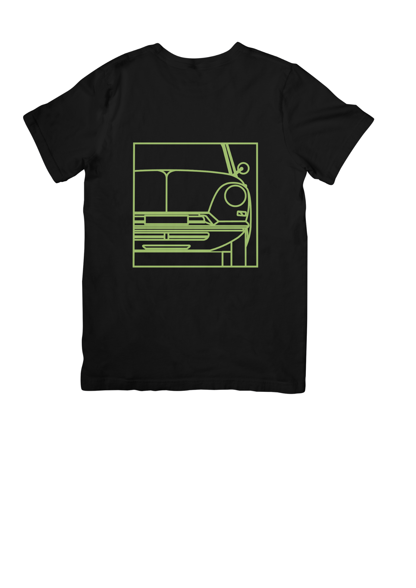 Black Cotton T-Shirt with  DS (Series 1)Line Drawing