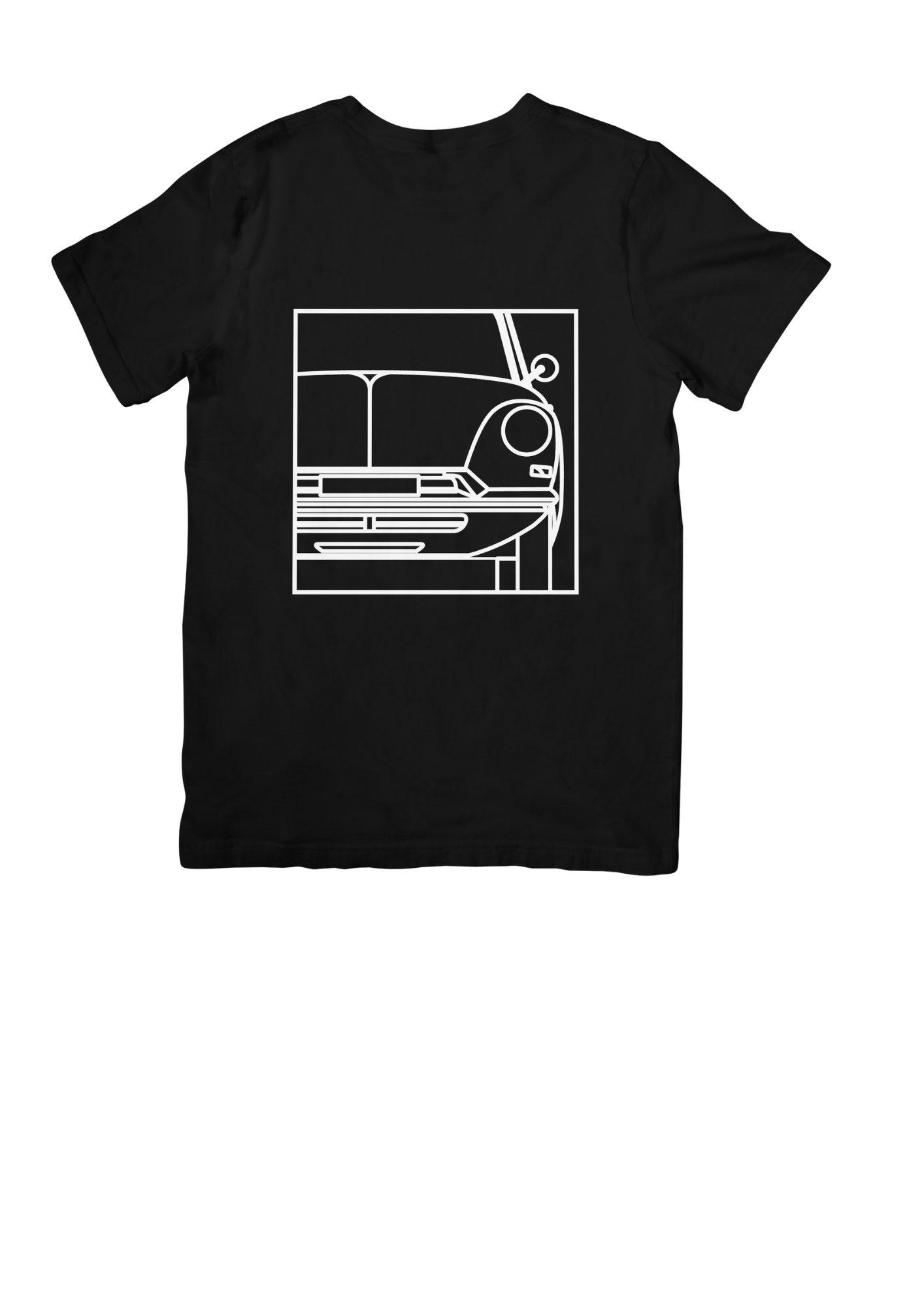 Black Cotton T-Shirt with  DS (Series 1)Line Drawing