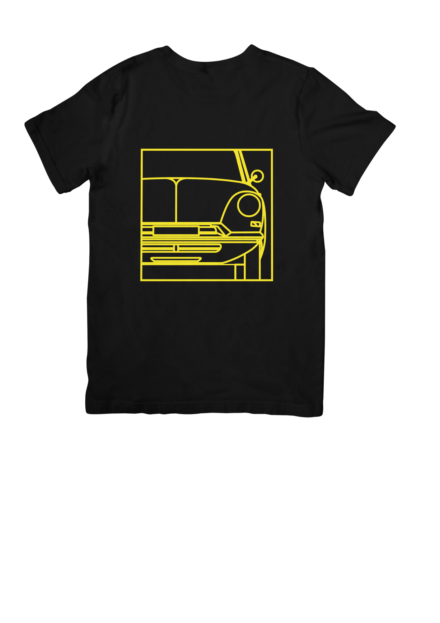 Black Cotton T-Shirt with  DS (Series 1)Line Drawing