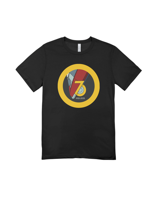 Black Cotton T-Shirt 'Rear View'