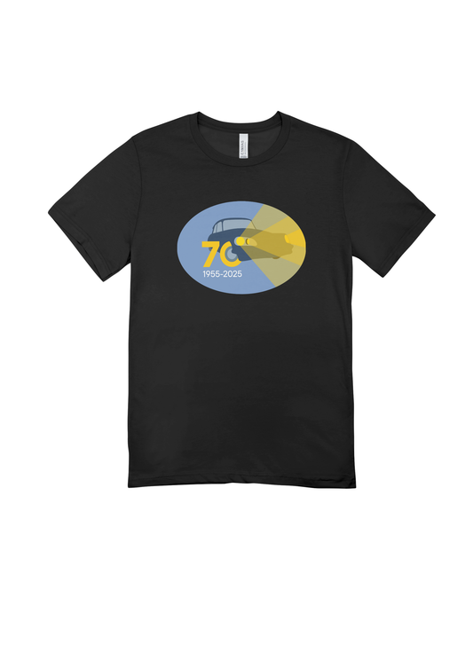 Black Cotton T-Shirt 'Light Up'