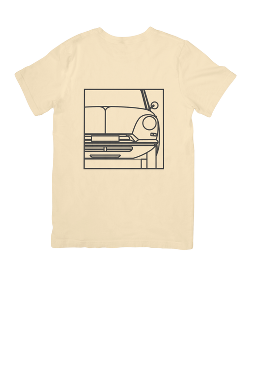 Natural colour Cotton T-Shirt with  DS (Series 1) Line Drawing