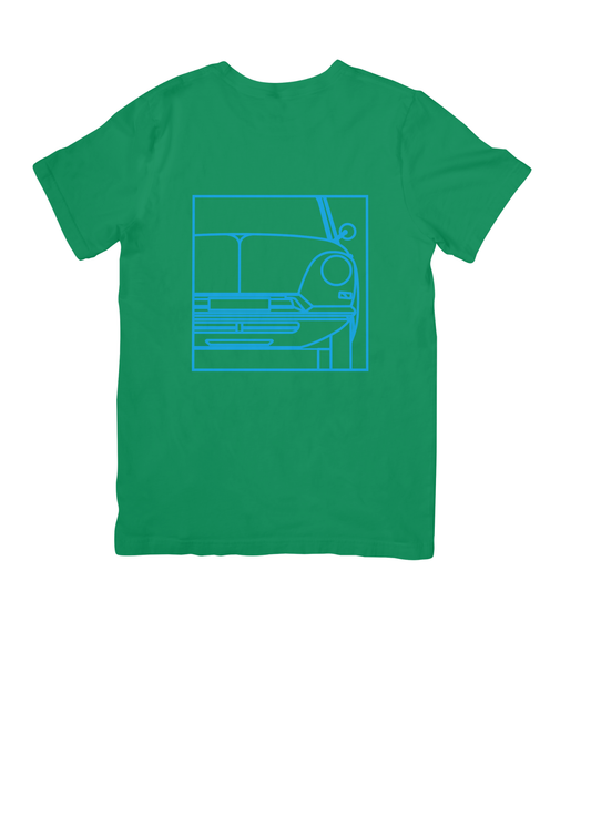 Green Cotton T-Shirt with  DS (Series 1)Line Drawing