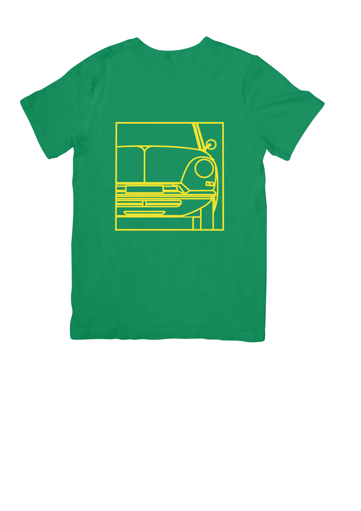 Green Cotton T-Shirt with  DS (Series 1)Line Drawing