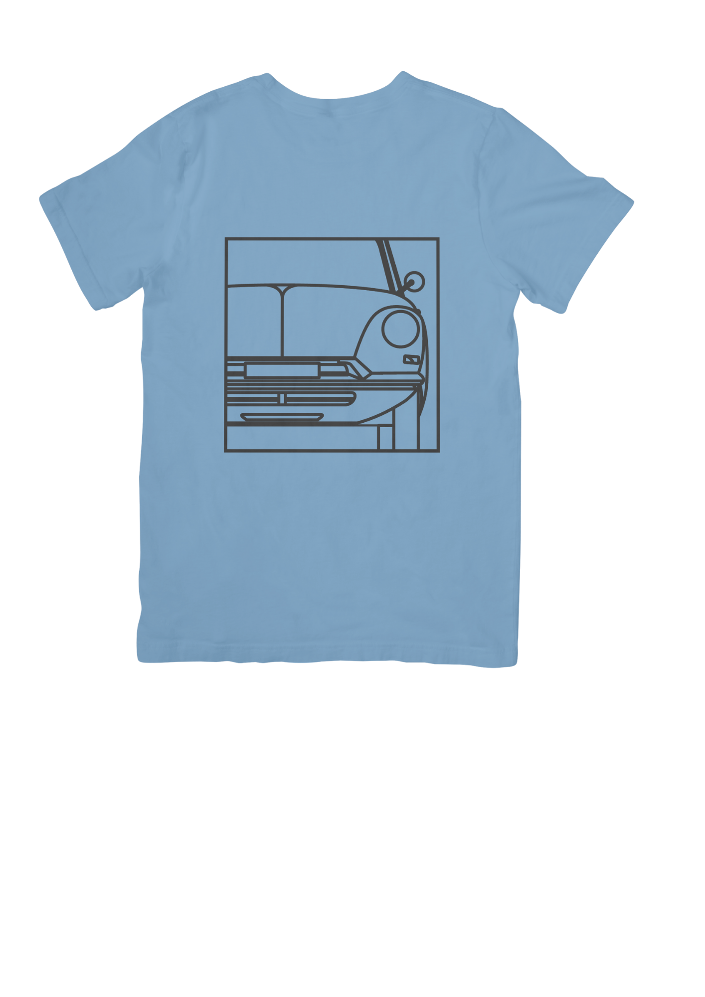 Light Blue Cotton T-Shirt with  DS (Series 1)Line Drawing