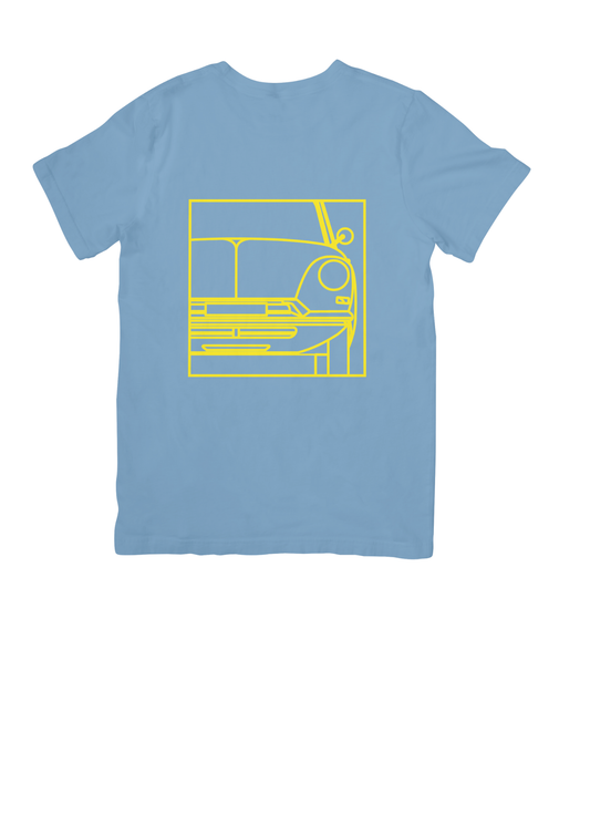 Light Blue Cotton T-Shirt with  DS (Series 1)Line Drawing