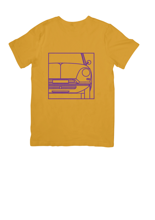 Mustard Cotton T-Shirt with  DS (Series 1)Line Drawing
