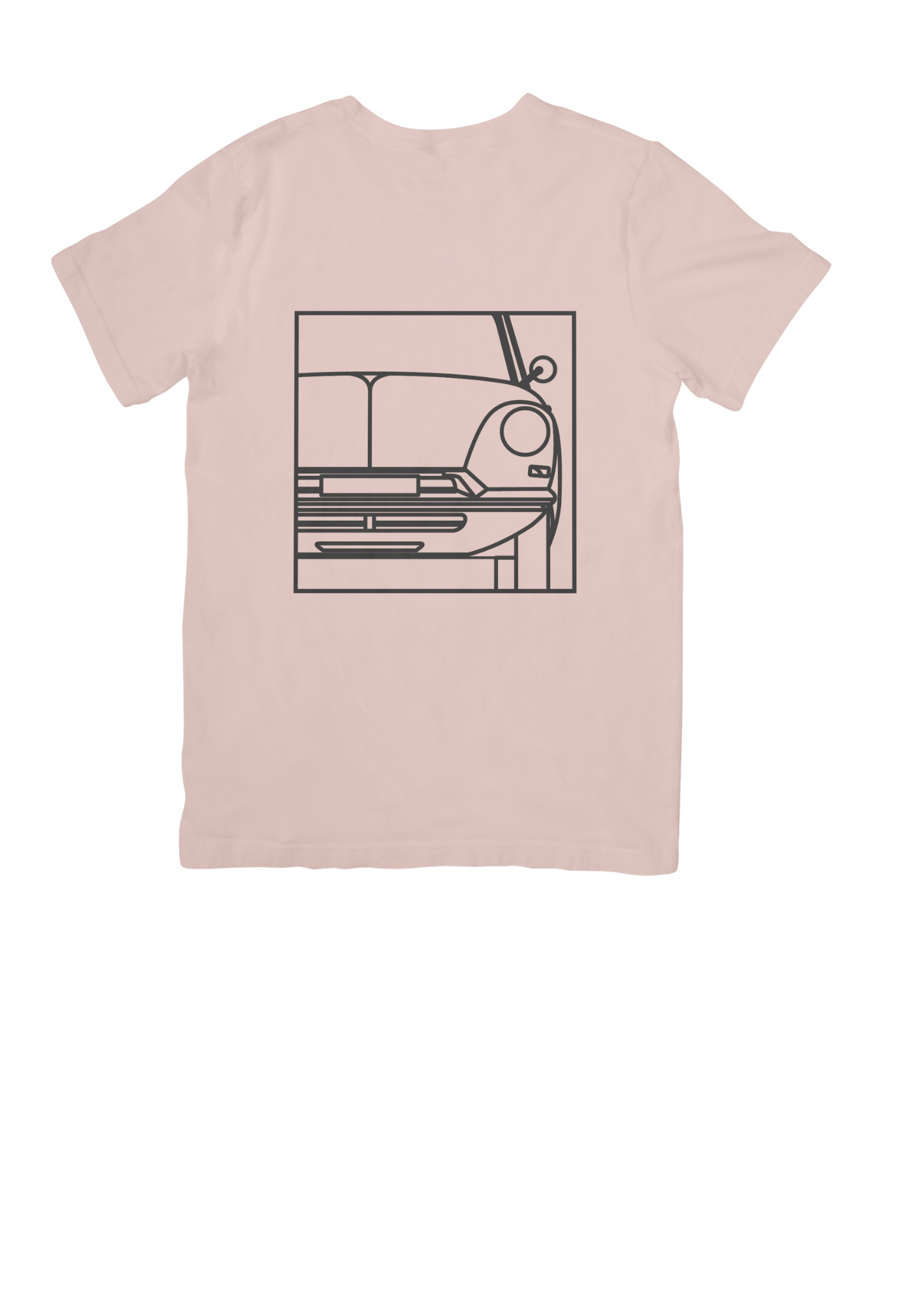Pink Cotton T-Shirt with  DS (Series 1)Line Drawing