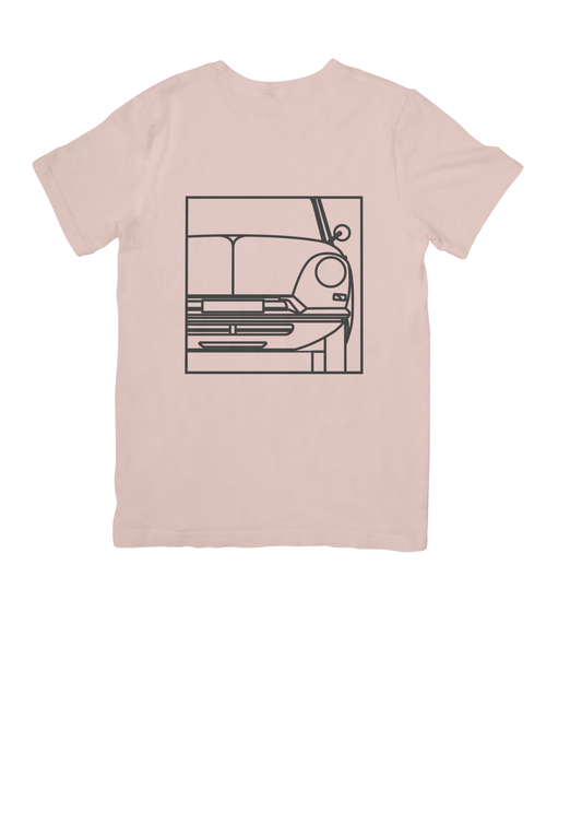 Pink Cotton T-Shirt with  DS (Series 1)Line Drawing