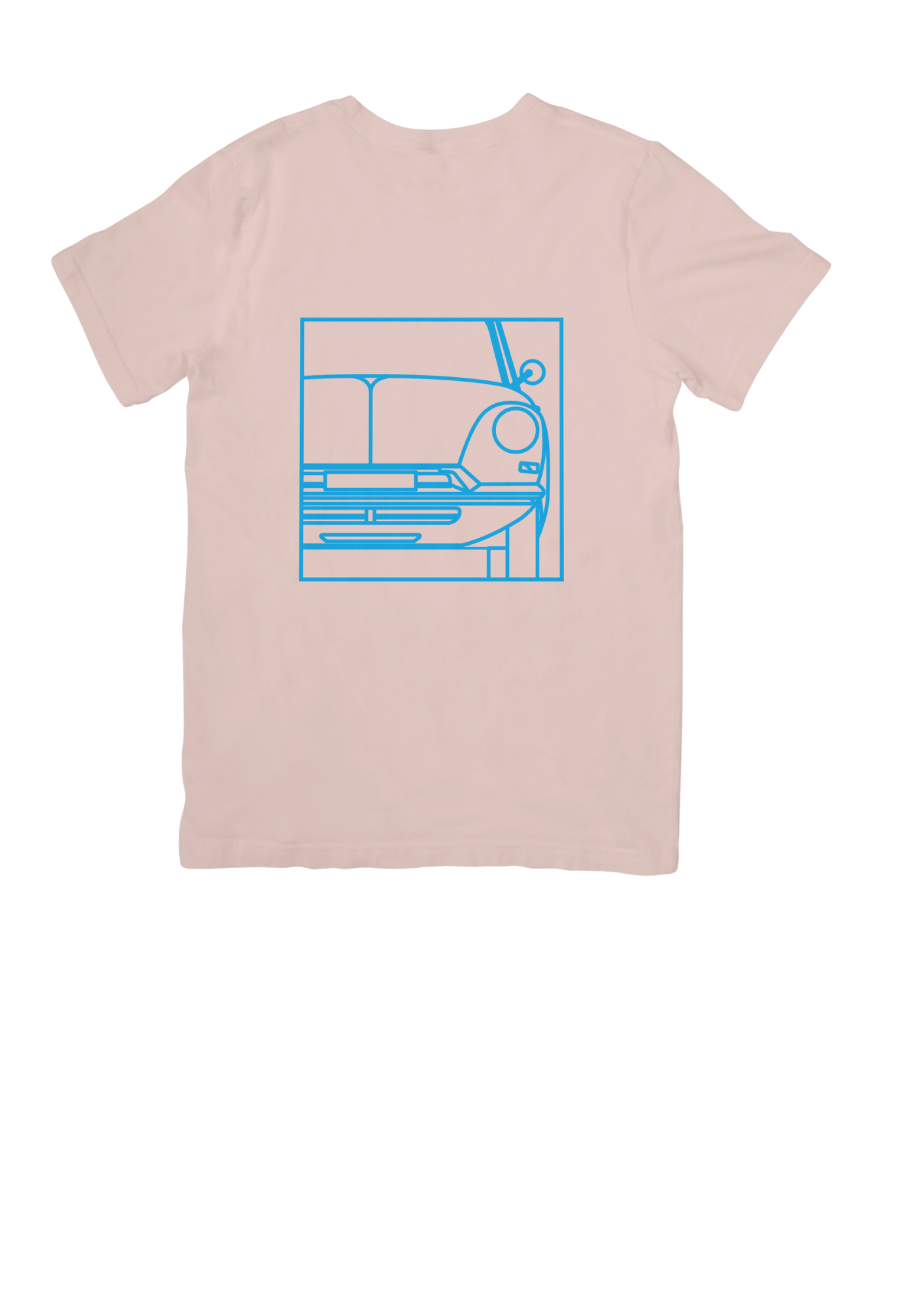 Pink Cotton T-Shirt with  DS (Series 1)Line Drawing