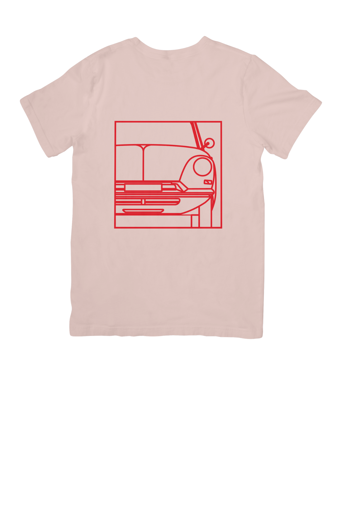 Pink Cotton T-Shirt with  DS (Series 1)Line Drawing