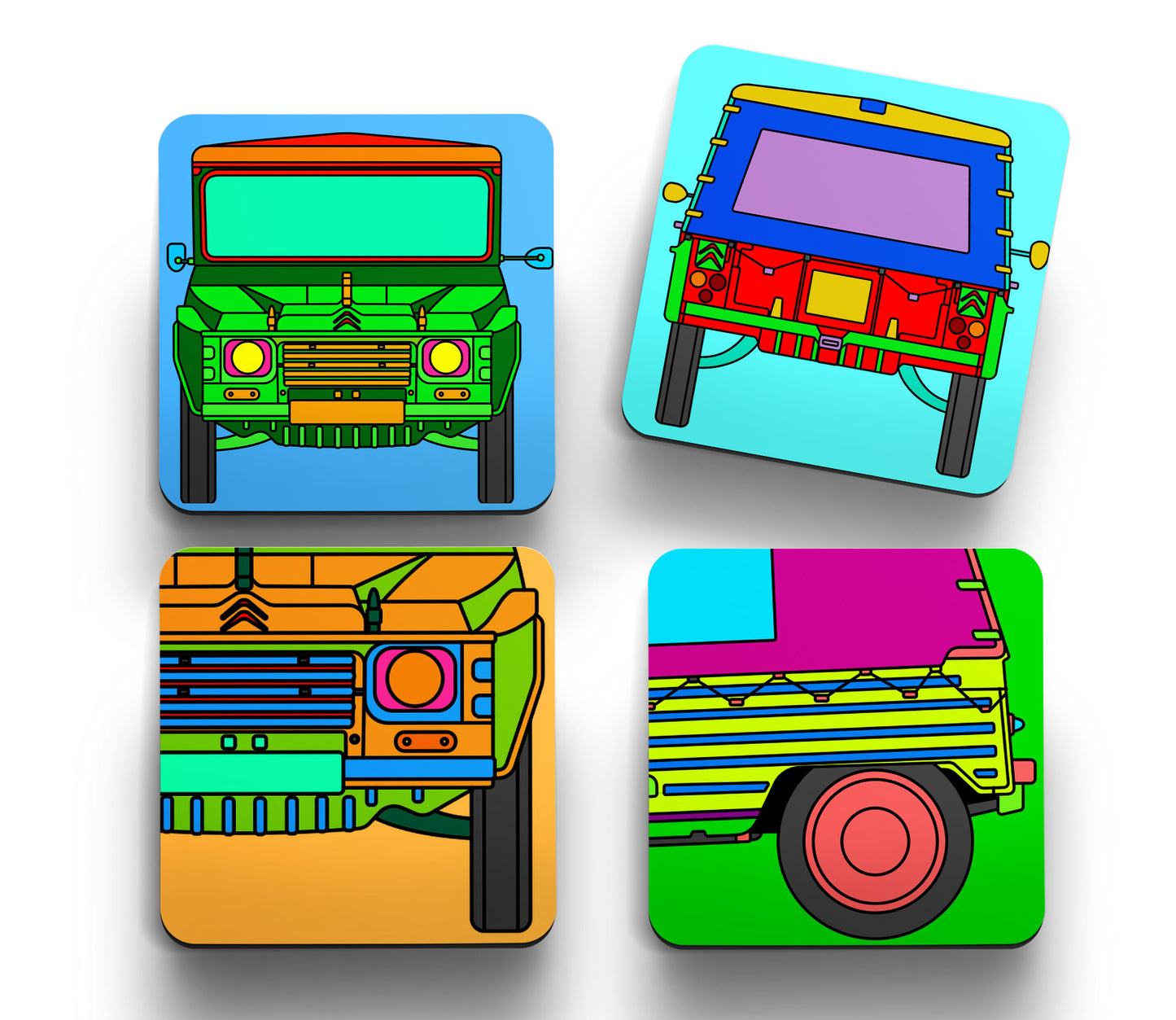 Méhari 'Retro' Coasters