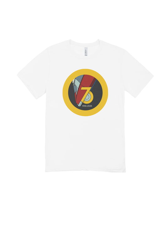 White Cotton T-Shirt 'Rear View'