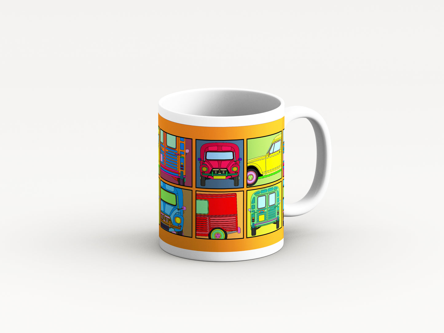 Acadiane Mug 'Orange Retro' Design