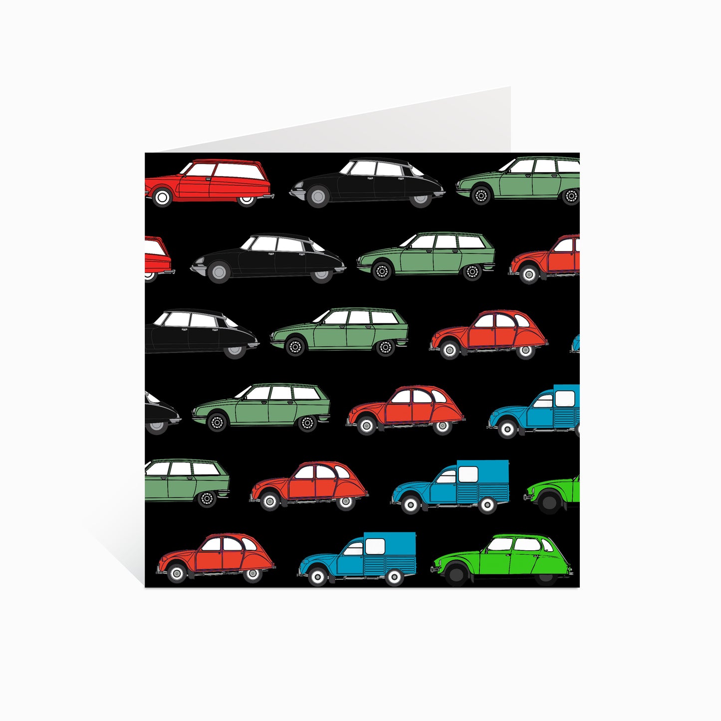 Mixed Small Citroëns Greeting Card