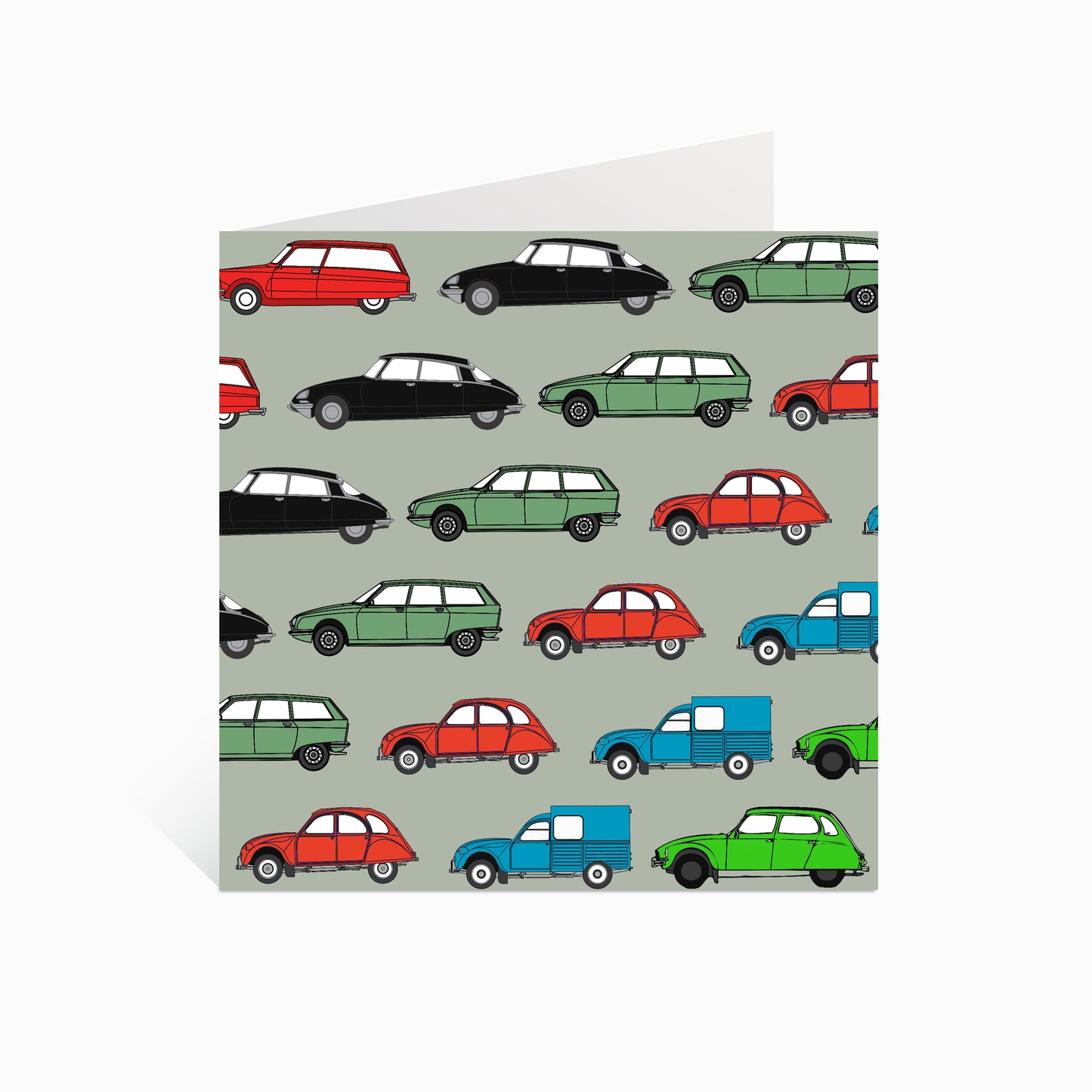Mixed Small Citroëns Greeting Card