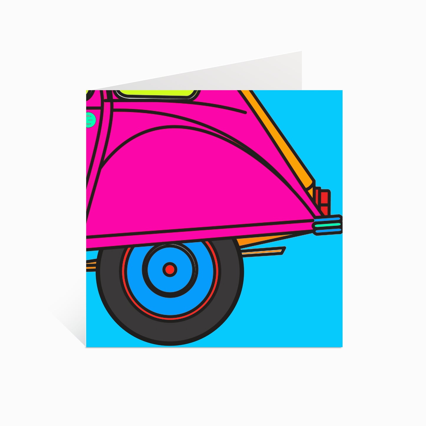 Retro 2CV Greeting Card