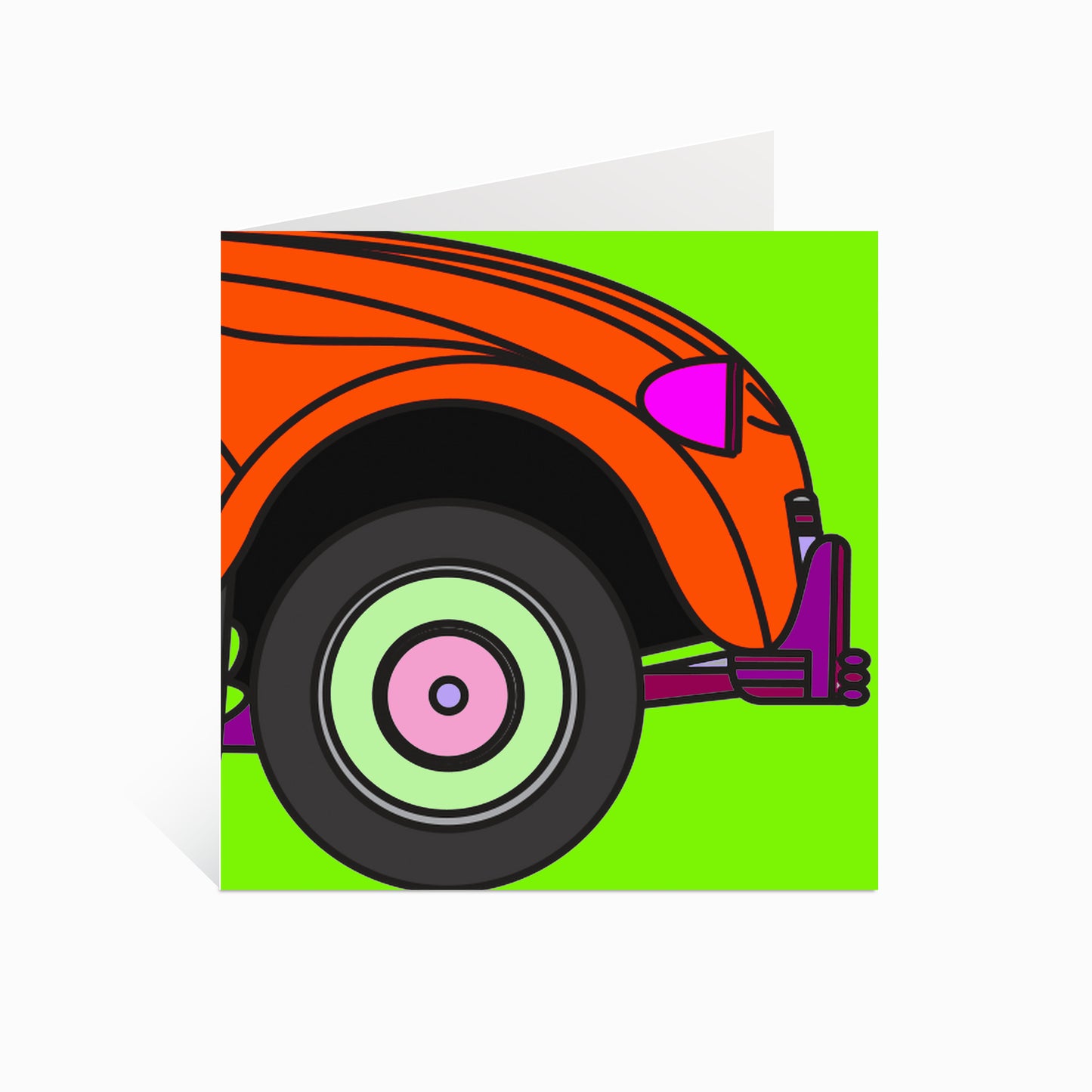 Retro 2CV Greeting Card