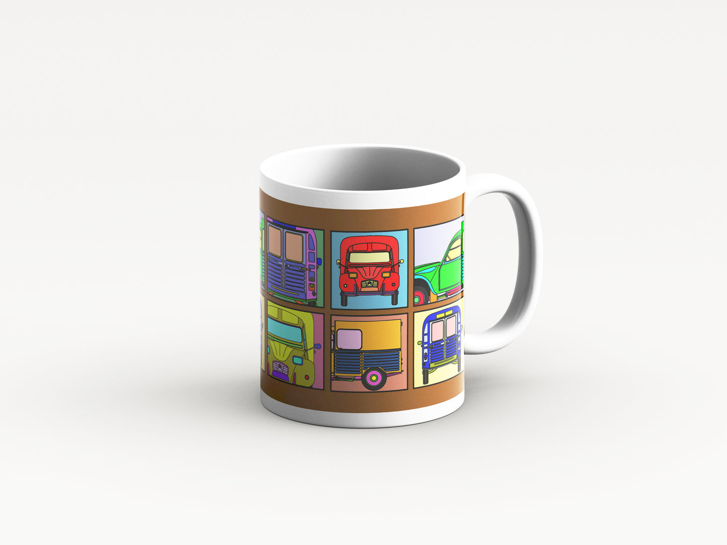 AK400 Mug 'Brown Retro' Design