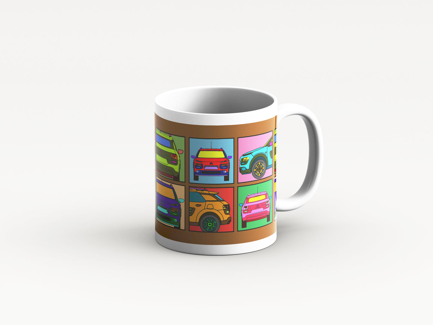 Cactus Mug 'Brown Retro' Design