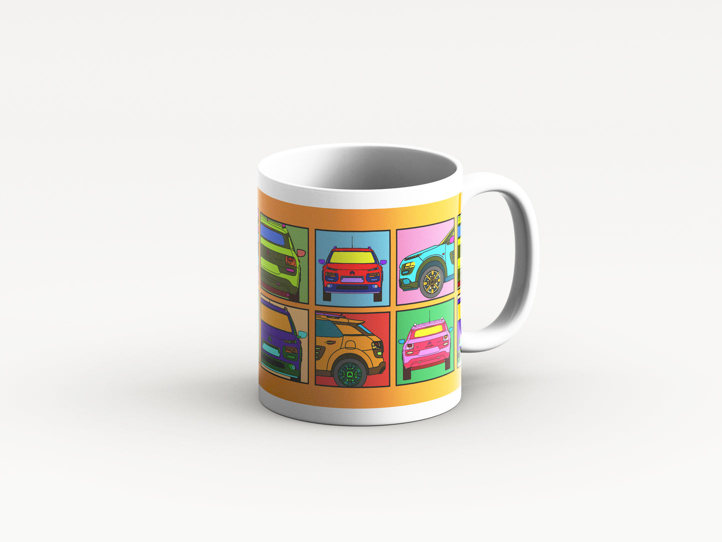 Cactus Mug 'Orange Retro' Design