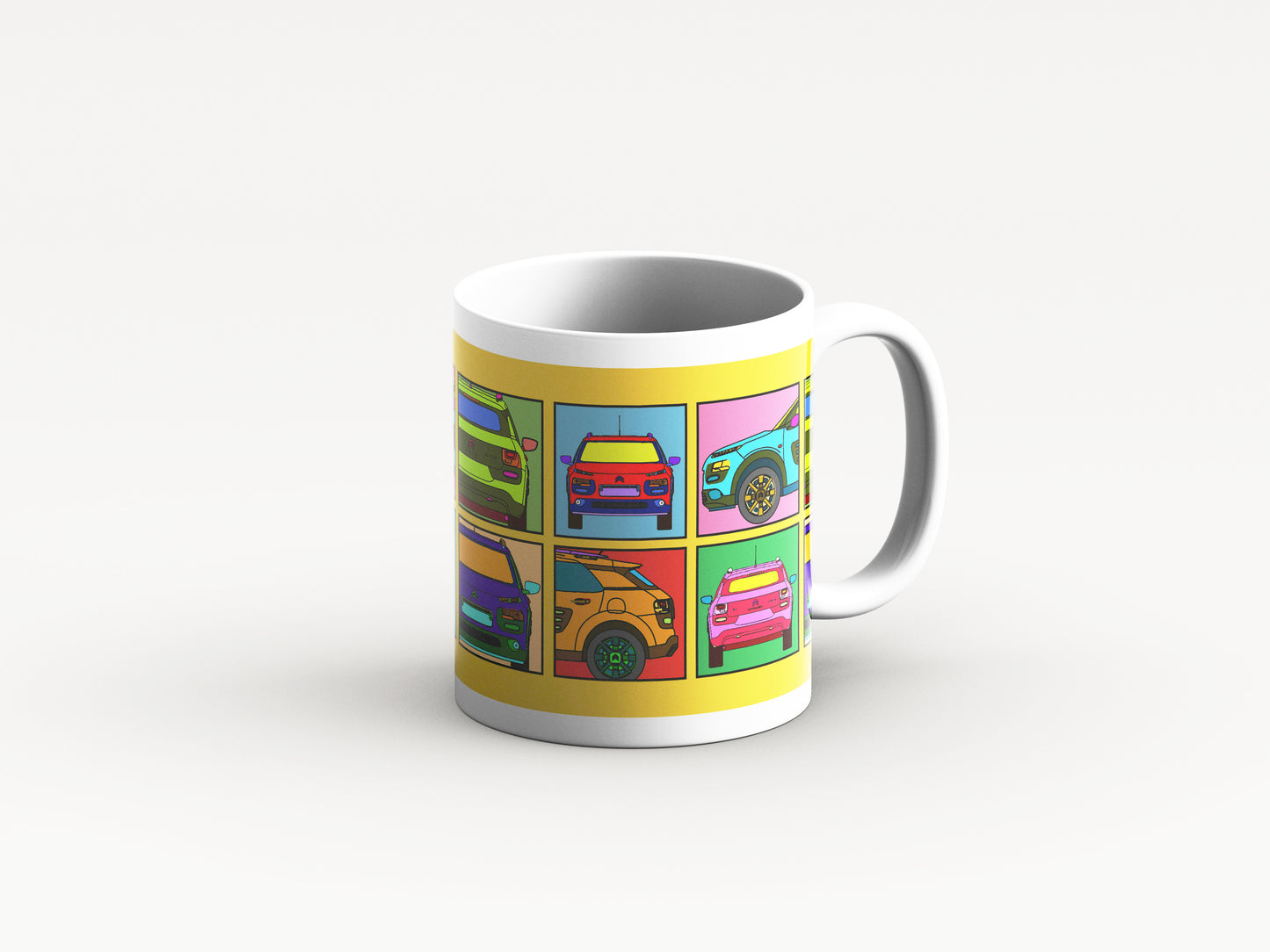 Cactus Mug 'Yellow Retro' Design