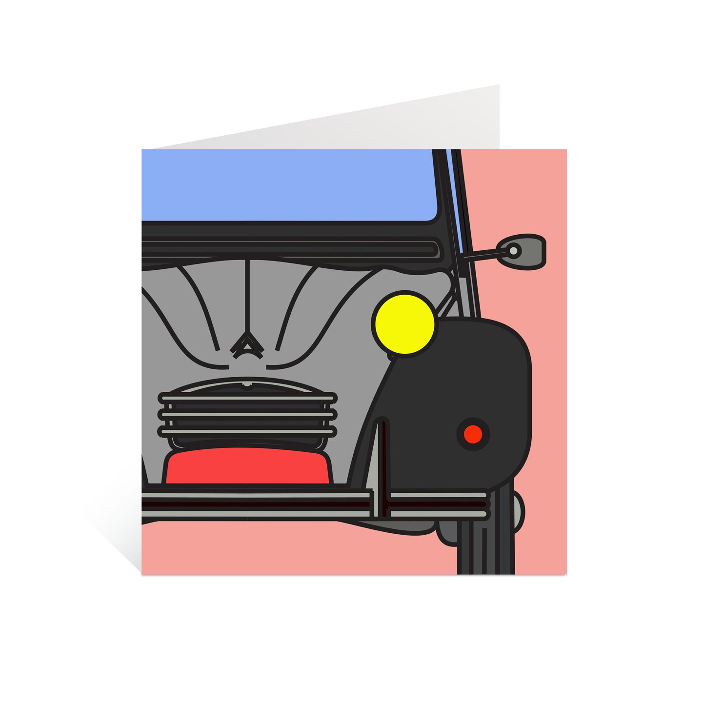Retro 2CV Greeting Card