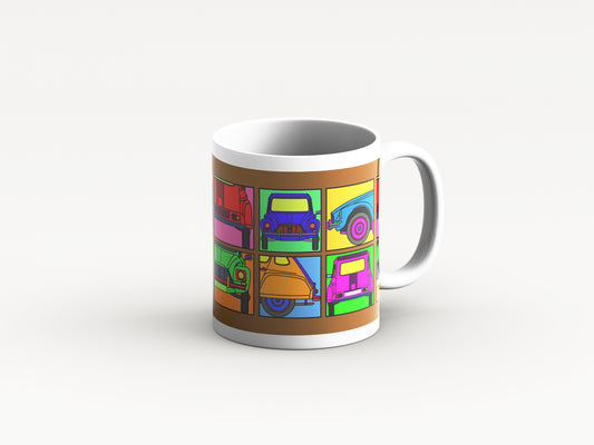 Dyane Mug 'Brown Retro' Design