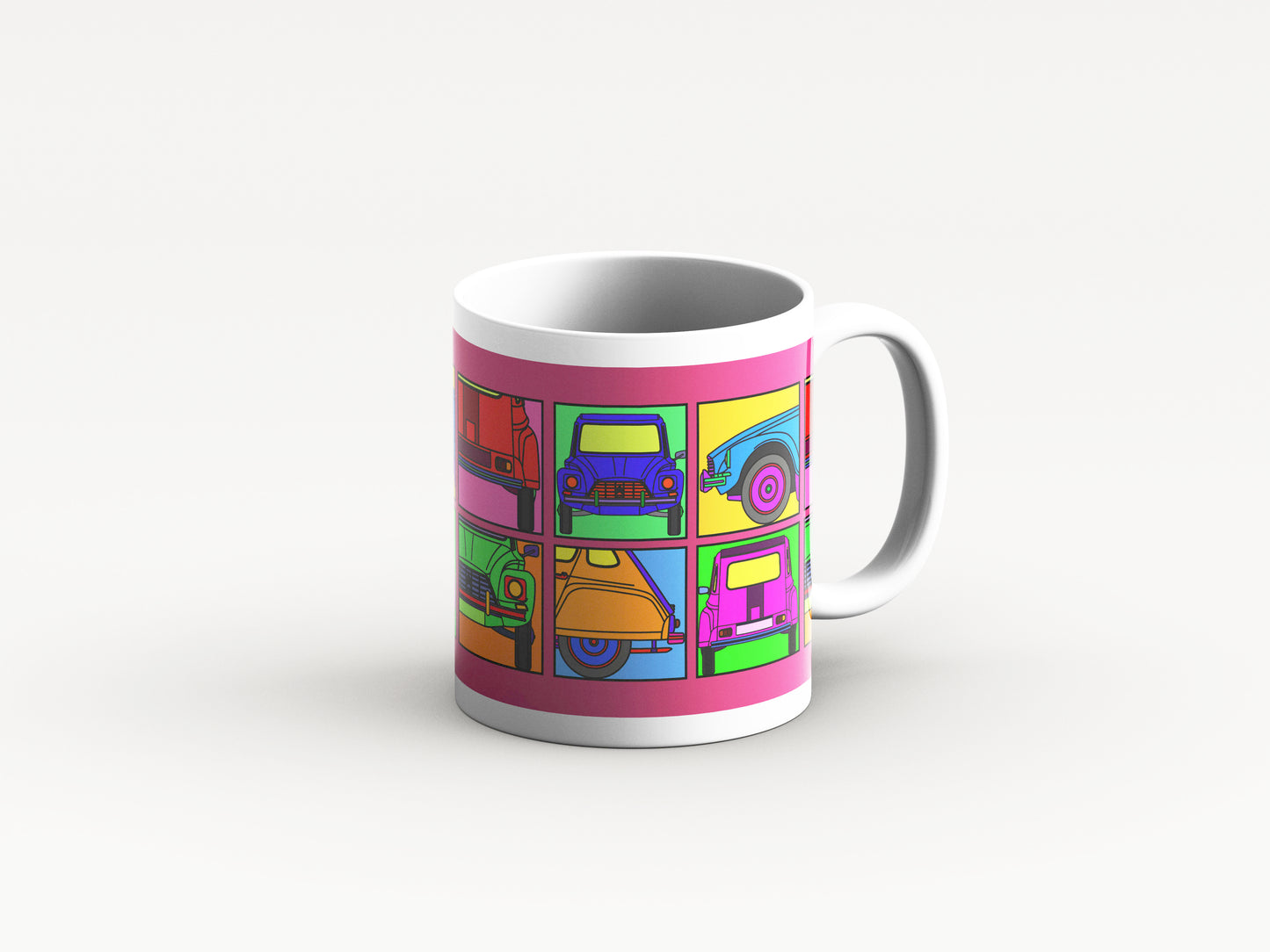 Dyane Mug 'Pink Retro' Design