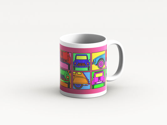 Dyane Mug 'Pink Retro' Design