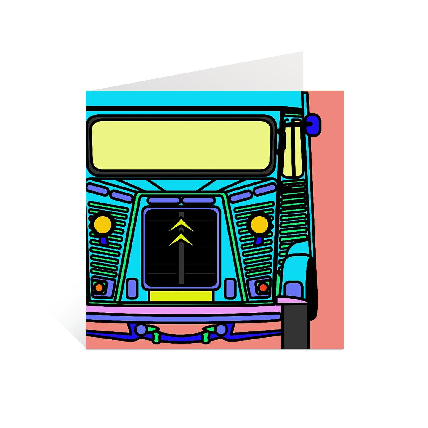 Retro H Van Greeting Card