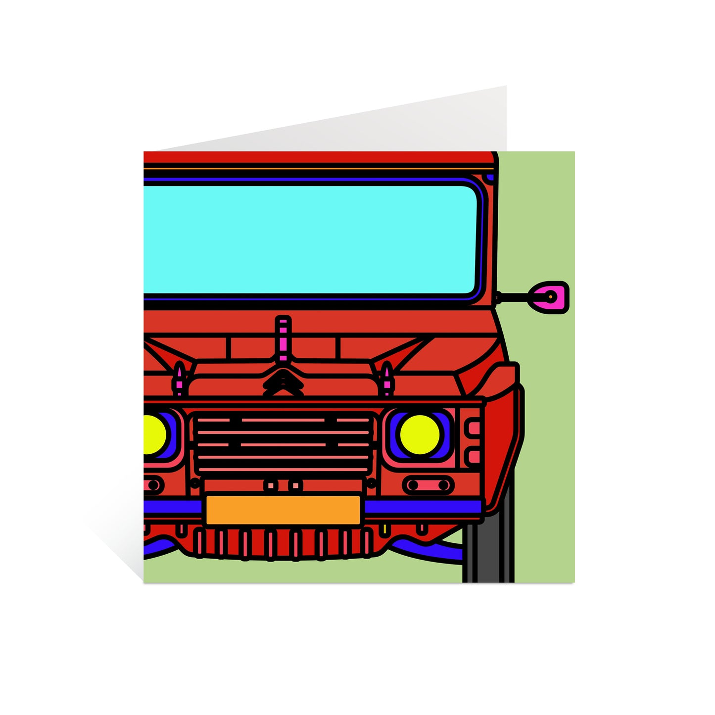 Retro Mehari Greeting Card