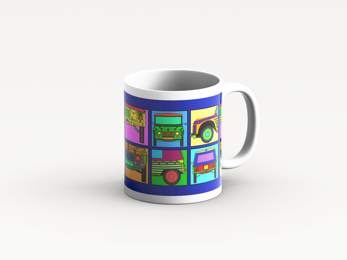Méhari Mug 'Blue Retro' Design