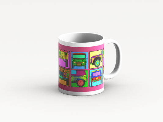 Méhari Mug 'Piink Retro' Design