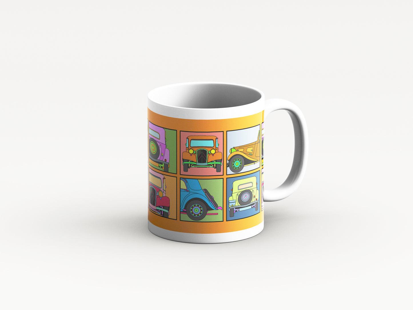 Traction Mug 'Orange Retro' Design