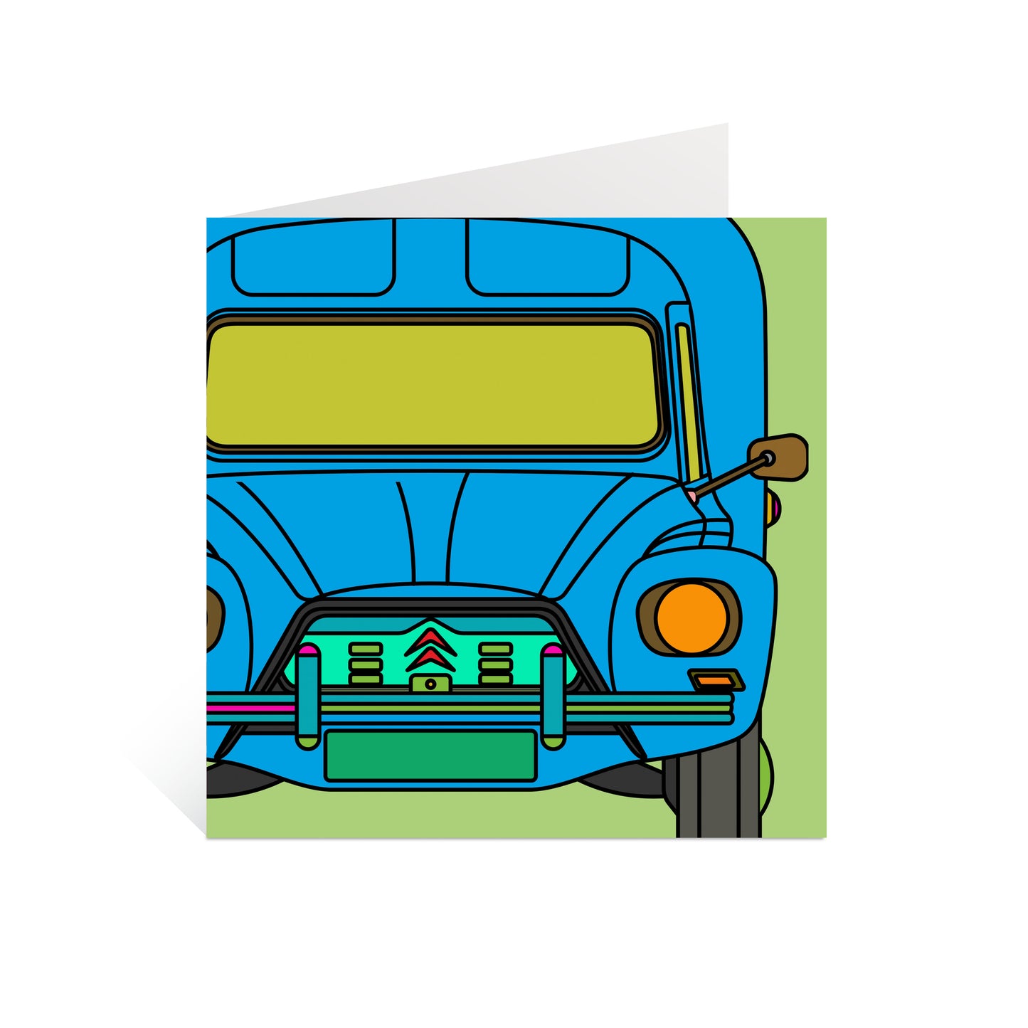 Retro Acadiane Greeting Card
