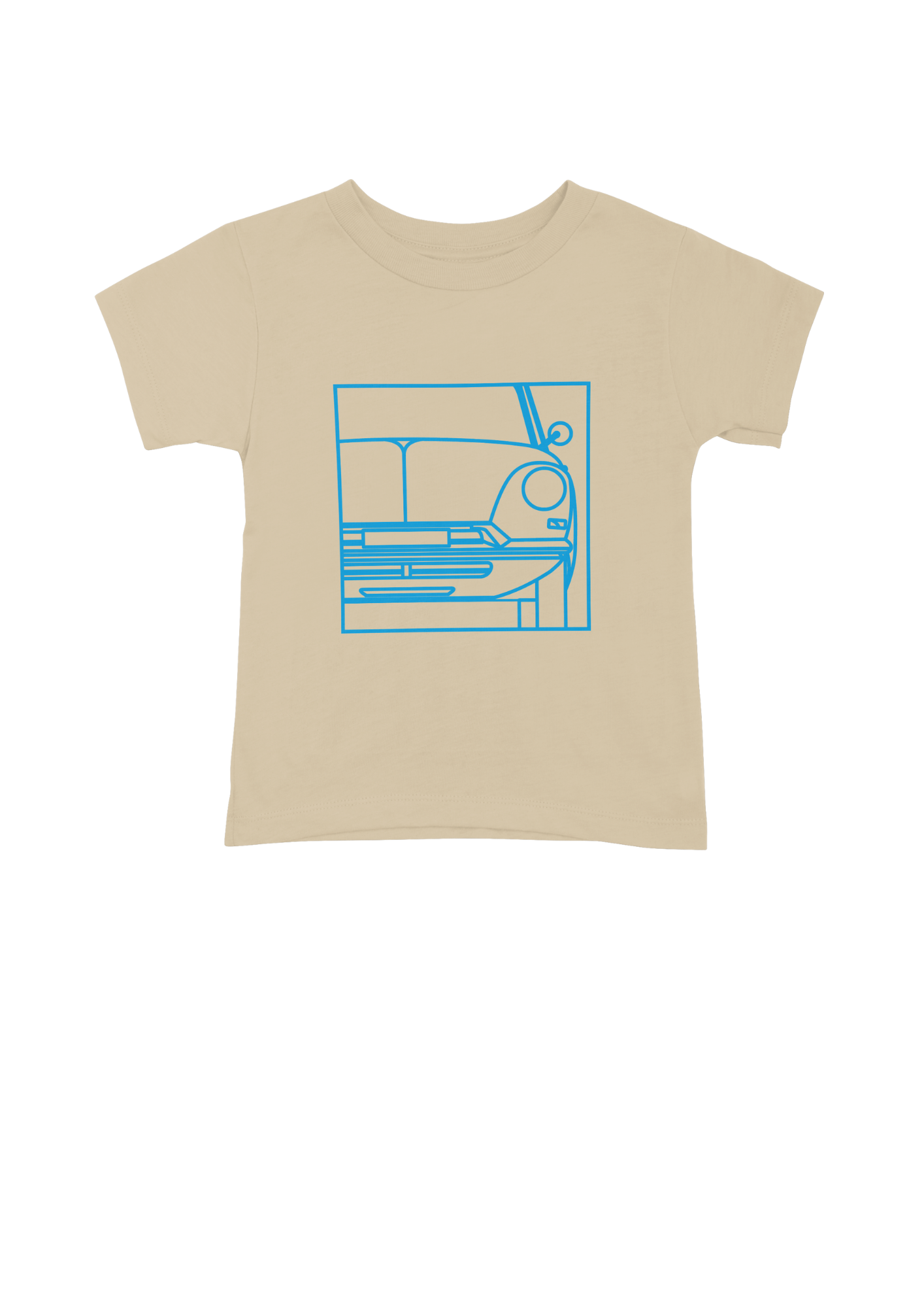 Children's Natural Colour Cotton T-Shirt with  DS Series 1 Line Drawing
